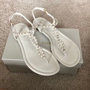 Marc Fisher Ivory and Pearl Sandals